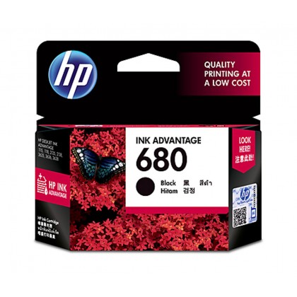 HP 680 Black Colour Original Ink Advantage Cartridges 